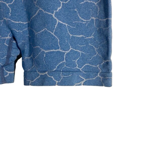 Yoga Trendy Allover Print Wideband Waist Sports Short Sz Large Athleisure Biker‎ - Picture 5 of 13